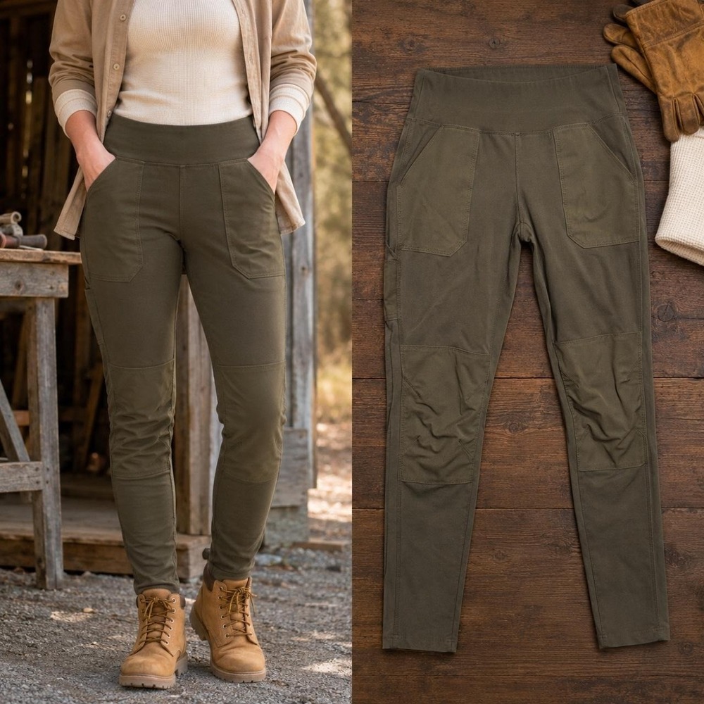 Carhartt Force Fitted Midweight Utility Leggings Women's M 8/10 Olive Outdoors